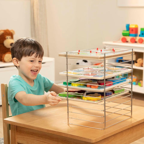 Melissa & Doug Multi-Fit Metal Wire Puzzle Rack 12 Inches Wide And 0.75 Inches Deep | Melissa & Doug In Lebanon