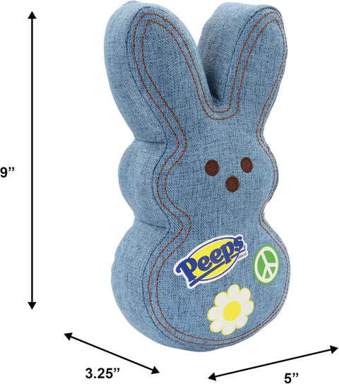 Peeps Animal Adventure Shaggy Denim Bunny Plush | Peeps In Lebanon