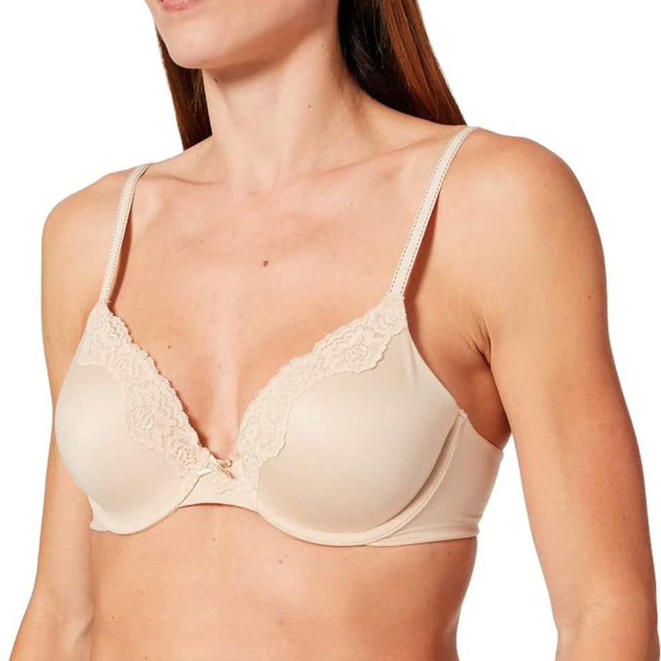 Maidenform Women's Beige Comfort Devotion Embellished Extra Coverage Bra