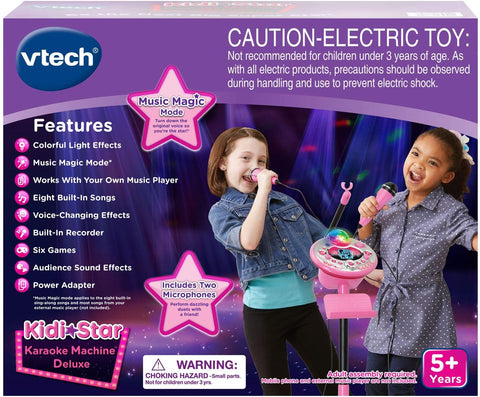 Vtech Kidi Star Pink Karaoke Machine Deluxe, 2 Microphones with AC Adapter  | Vtech In Lebanon