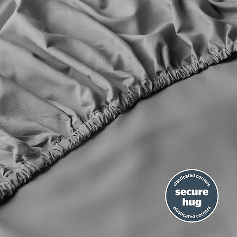 Sinsay Gray Cotton Bedsheet With Elastic Band 180x170cm | Sinsay In Lebanon