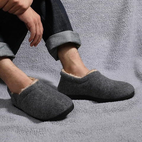 Zizor Men's Charcoal Cozy Memory Foam Slippers | Zizor In Lebanon