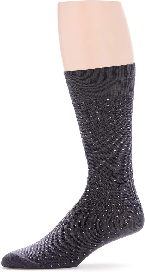 Perry Ellis Men's Dark Grey Polka Dots Microfiber Luxury Socks | Perry Ellis In Lebanon