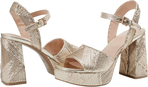 Marc Fisher Women's Gold Seleny Heeled Sandal | Marc Fisher In Lebanon