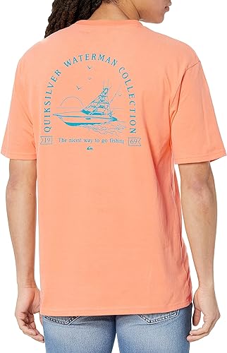 Quicksilver Men's Orange T-Shirt ABF974 shr