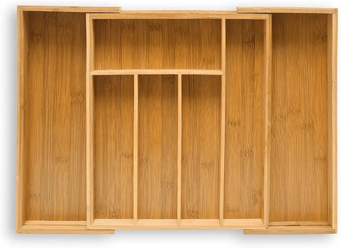 Relaxdays Wooden Bamboo Cutlery Drawer Organizing Tray | Relaxdays In Lebanon