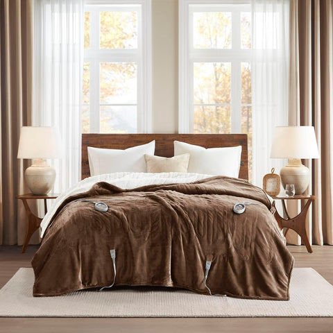 Woolrich King Brown Luxury Heated Plush to Berber Blanket | Woolrich In Lebanon