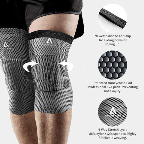 ANOOPSYCHE Knee Brace Compression Sleeve 2 Pack AM231