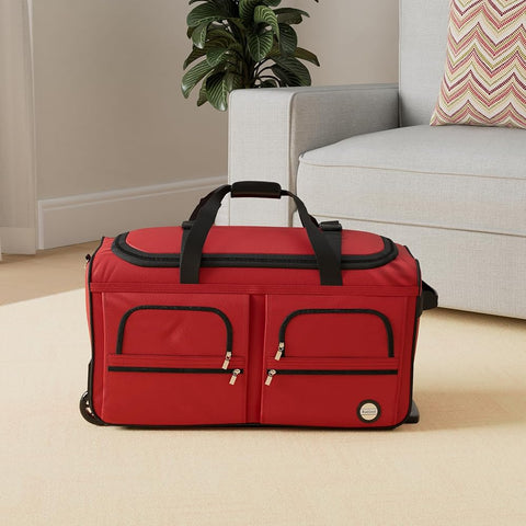 Rockland Red Rolling Duffel Bag | Rockland In Lebanon