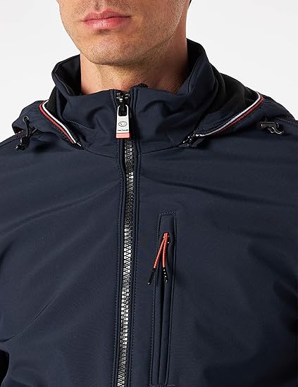 Tom Tailor Men's Navy  Softshell With Hood Jacket | Tom Tailor In Lebanon