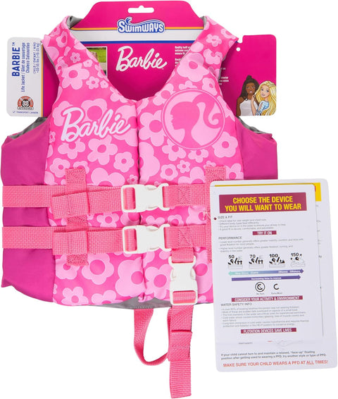 SwimWays Barbie - Kids Pink Life Vest - 33-55 lbs | SwimWays In Lebanon