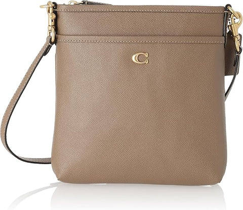 Coach Women's Beige Crossgrain Leather Kitt Crossbody |Coach In Lebanon