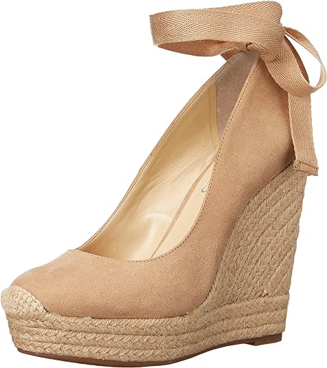 Jessica Simpson Women's Beige Espadrille Wedge Platform ACS236(shoes60) shr