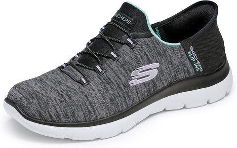 Skechers Women's Gray Multi Summits Dazzling Haze Hands Free Slip Sneakers | Skechers In Lebanon