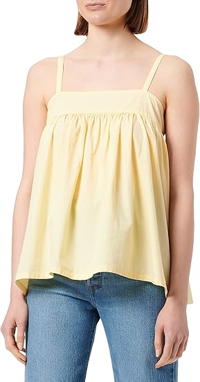 Wrangler Women's Pale Banana Babydoll Sleeveless Blouse |Wrangler In Lebanon