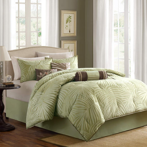 Madison Park Queen Green Sage Freeport 7 Piece Jacquard Comforter Set | Madison Park In Lebanon