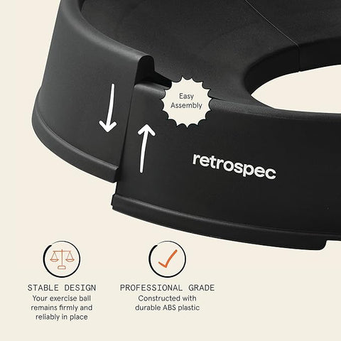 Retrospec Black Luna Exercise Ball | Retrospec In Lebanon