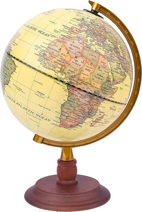 EU Exerz 20cm Antique Globe with a Wood Base AM76