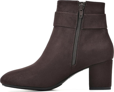 White Mountain Women's Brown Freckly Block Heeled Boot | White Mountain In Lebanon