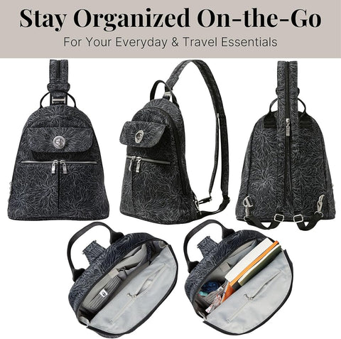 Baggallini Women's Black Naples Convertible Backpack | Baggallini In Lebanon