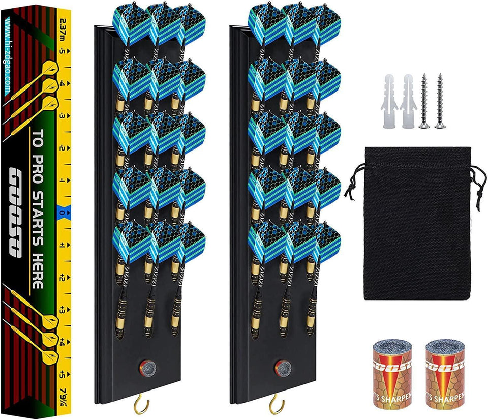 Darts Caddy Wall Mounted Darts Holder/Stand/with Metal Hook, Accessory Storage Bag AM212