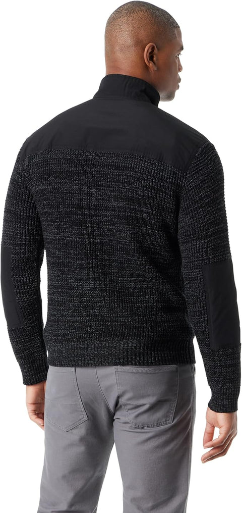 Bass Outdoor Men's Black Quarter Zip Front Armer Pullover Sweater | Bass Outdoor In Lebanon