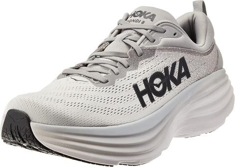 Hoka Men's Light Grey Bondi 8 Sneakers | Hoka In Lebanon
