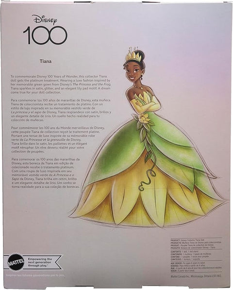 Mattel Disney Princess Toys, Collector Tiana Doll Celebrating Disney 100 Years of Wonder Figure | Mattel In Lebanon