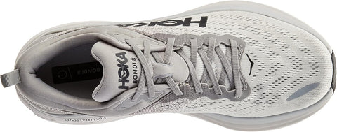 Hoka Men's Light Grey Bondi 8 Sneakers | Hoka In Lebanon