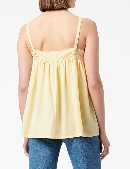 Wrangler Women's Pale Banana Babydoll Sleeveless Blouse |Wrangler In Lebanon