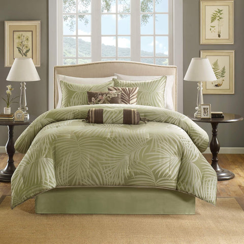Madison Park Queen Green Sage Freeport 7 Piece Jacquard Comforter Set | Madison Park In Lebanon