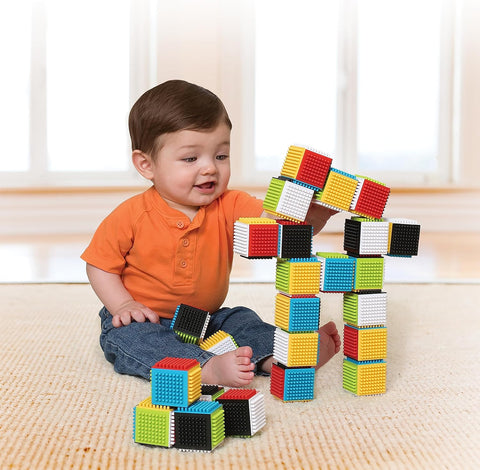 Infantino 24 Pieces Press & Stay Sensory Blocks Toys | Infantino In Lebanon