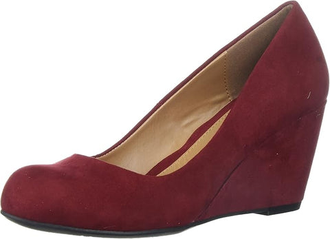CL by Chinese Laundry Women's Dark Red  Suede Nima Wedge Pump Heels   | CL by Chinese Laundry in Lebanon