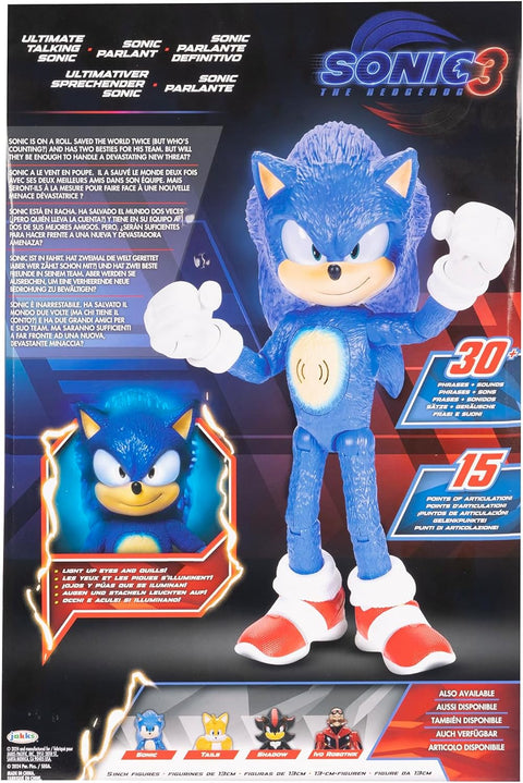 Sonic The Hedgehog 3 Ultimate Talking Sonic 12-Inch Figure | Sonic The Hedgehog In Lebanon