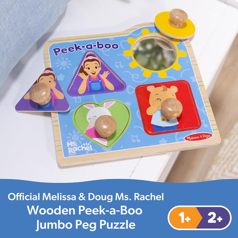 Melissa & Doug Ms. Rachel Wooden Peek-a-Boo Jumbo Peg Puzzle | Melissa & Doug In Lebanon