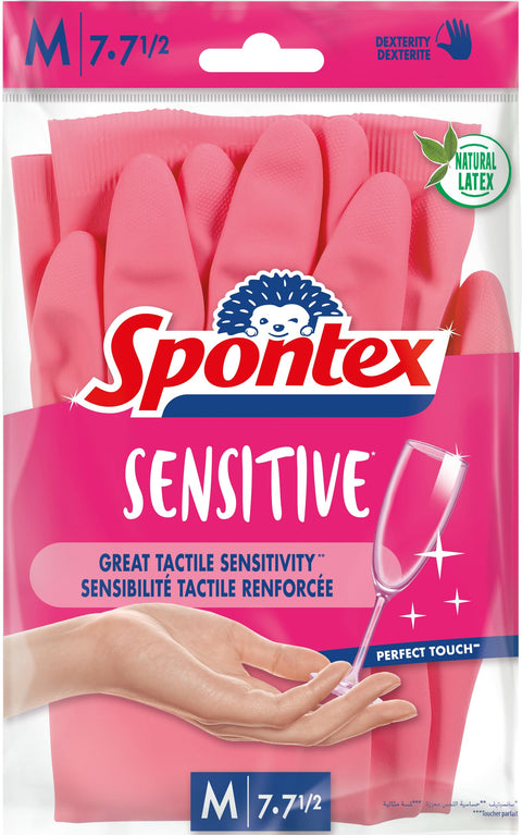 Spontex Sensitive Natural Latex Gloves (Medium) | Spontex In Lebanon