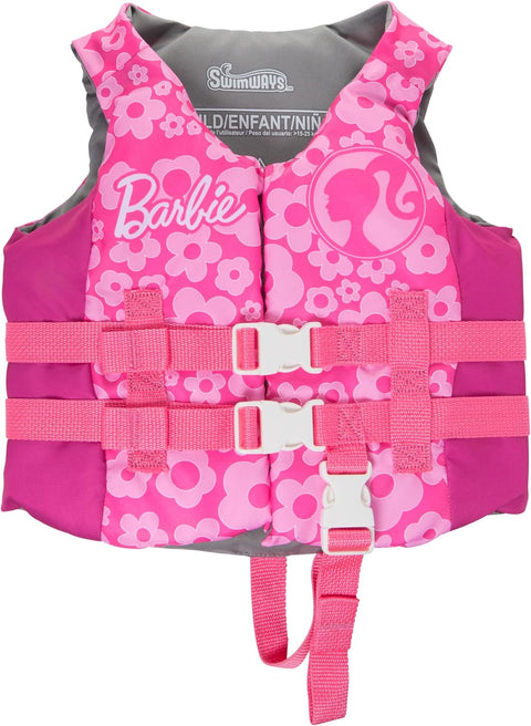 SwimWays Barbie - Kids Pink Life Vest - 33-55 lbs | SwimWays In Lebanon