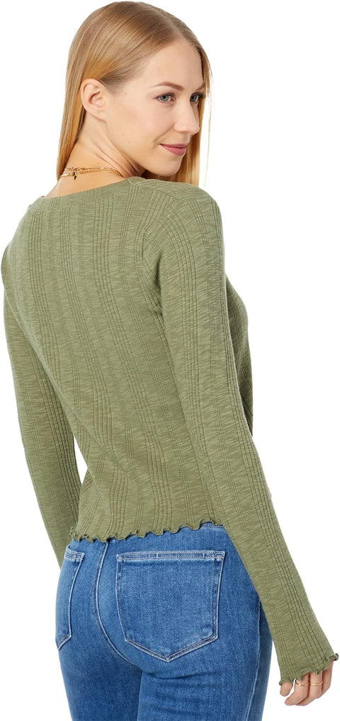 Lucky Brand Women's Green Long Sleeve Blouse |Lucky Brand In Lebanon