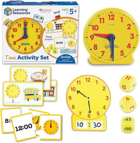 Learning Resources Teaching Clocks Time Activity Set | Learning Resources In Lebanon