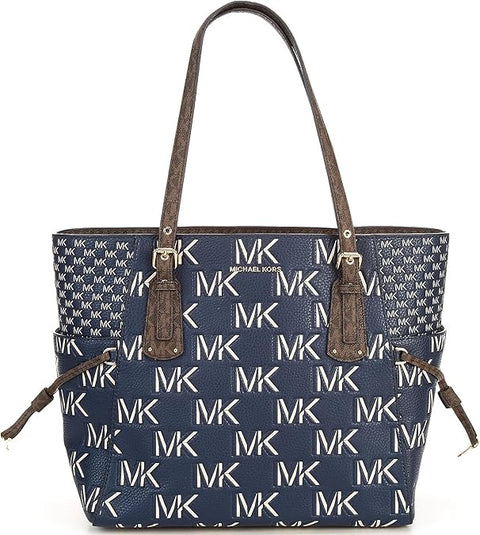 Michael Kors Voyager Large East West Tote Brown Navy | Michael Kors In Lebanon
