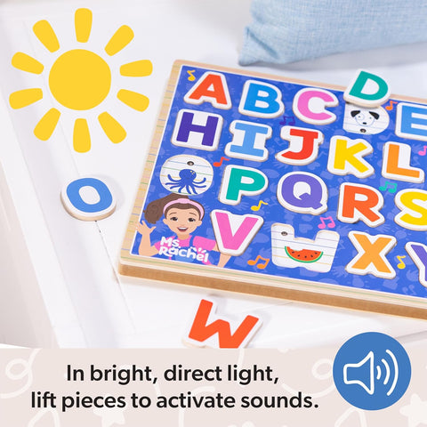 Melissa & Doug Ms. Rachel Wooden Phonics Alphabet Light-Activated Sound Effects Puzzle | Melissa & Doug In Lebanon