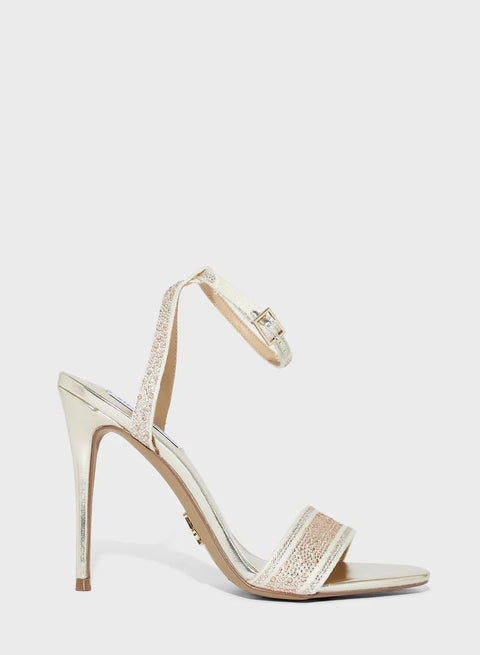Steve Madden Women's Gold Knockout Heeled Sandals | Steve Madden in Lebanon