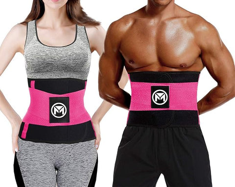 Moolida Black & Fuchsia Waist Weight Loss Workout Fitness Trainer Belt | Moolida In Lebanon