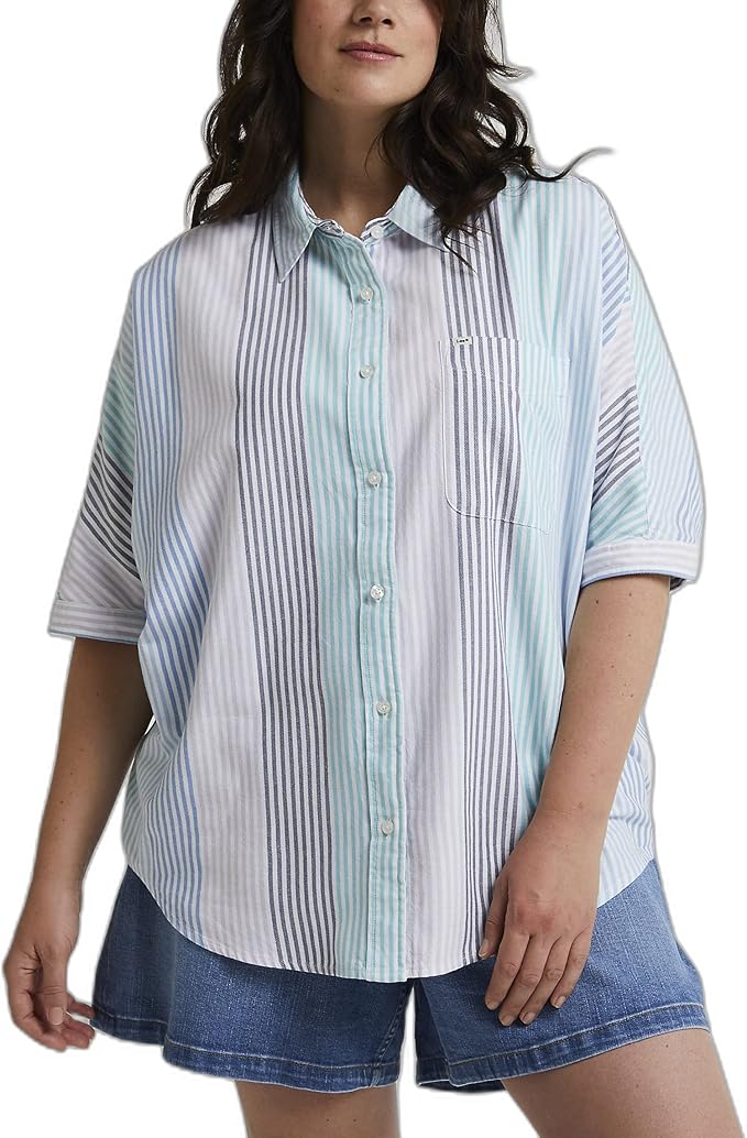Lee Women's Multicolor Ferris Relaxed One Pocket Short Sleeve Shirt | Lee In Lebanon
