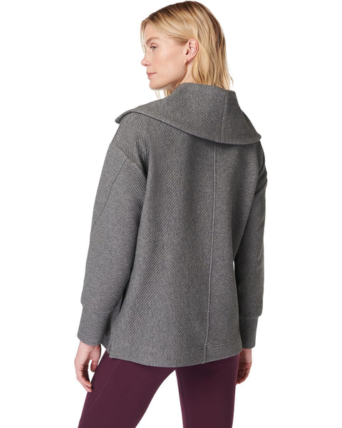 Sweaty Betty Women's Gray Restful Bouclé Quilted Sweatshirt | Sweaty Betty  in Lebanon