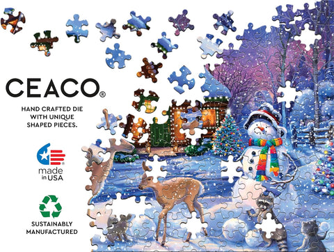 Ceaco Glow in The Dark Holiday Wonderland 750 Piece Jigsaw Puzzle |Ceaco In Lebanon