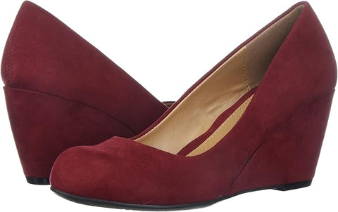 CL by Chinese Laundry Women's Dark Red  Suede Nima Wedge Pump Heels   | CL by Chinese Laundry in Lebanon