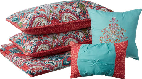VCNY Home Multicolor Full/Queen 5-Piece Reversible Damask Lightweight Quilt Set | VCNY Home In Lebanon