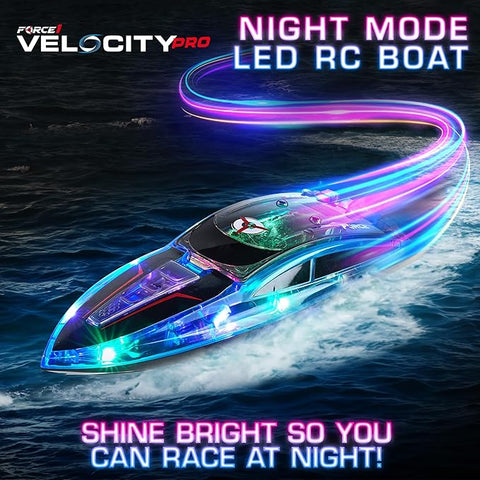 Force1 Velocity Pro LED Remote Control RC Boat for Adults and Kids | Force1 In Lebanon