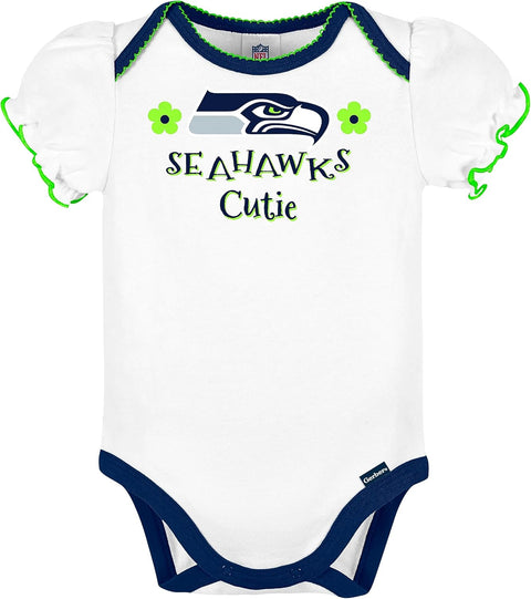 Gerber NFL Seattle Seahawks Baby-Girl 3 Pack Bodysuit | Gerber  In Lebanon